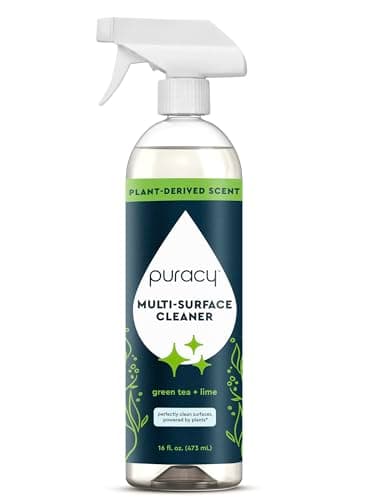 Puracy Multi-Surface Cleaner Spray - Plant-Powered All Purpose Cleaner - Surface Cleaner Solution As Seen on TikTok (Green Tea & Lime, 16 fl oz, 1 Pack)