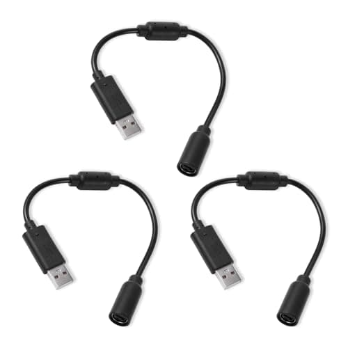 XIHIRCD 3pcs USB Breakaway Cables, USB Breakaway Cord Replacements for Logitech G920 G923 G27 G29 Driving Force & Thrustmaster Ferrari 458 Spider Racing Wheel Cord