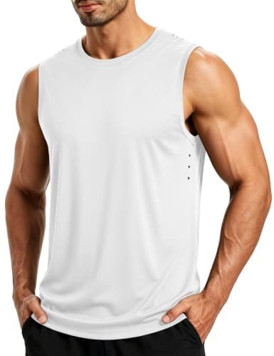 MAGCOMSEN Mens Tank Top Sleeveless Dry Fit Workout Gym Muscle Active Shirts