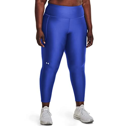Under Armour Womens HeatGear Armour High Waisted No Slip Ankle Leggings, (486) Versa Blue / / White, 2X