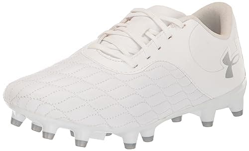 Under Armour Boys' Magnetico Select 3.0 JR, (100) White/White/Metallic Silver, 3, US