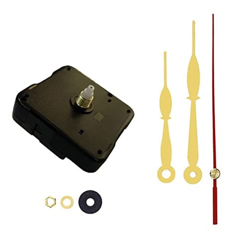 Wall Clock Movement Mechanism High Torque Long Shaft Clock Replacement Battery Powered Wall Mechanism Hands Quartzs Repair Parts Motor Replacement with Total Shaft Length 13mm/0.5in