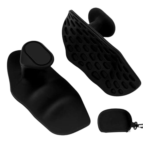 Silicone Gym Hand Grips - Workout Gloves Alternative for Weightlifting, Pull-Ups, Crossfit | Anti-Slip, Sweat-Resistant Hand Protection (Black)