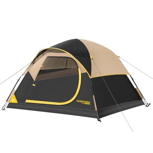 FanttikOutdoor Zeta C3 Camping Tent, 3 Person Instant Dome Tent, Easy Setup in 60s, Portable Waterproof Cabin Tent with Pre-Attached Poles & Air Vent, Ideal for Camping, Hiking, Backyard