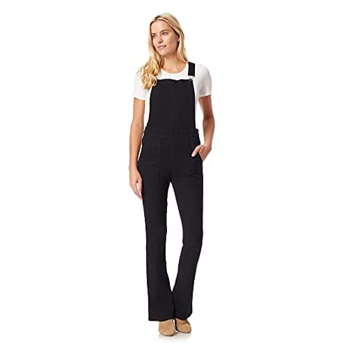 WallFlower Women's Overalls Juniors (Standard and Plus), Black Rinse, X-Large