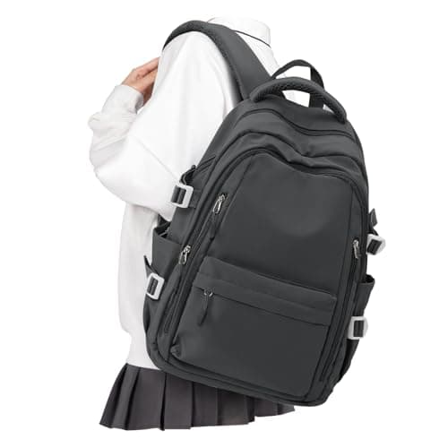 BOXSAM Lightweight Backpack for Women, Large Laptop Travel Backpack Casual Daypack Bag Rucksack for Men.Grey