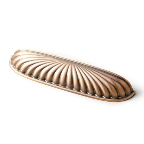 Goo-Ki Modern 5''Hole Centers Brushed Copper Cabinet Pulls, Accessible Luxury Zinc Alloy Din Cup Cabinet Pulls with Mordern Style,6 Pack