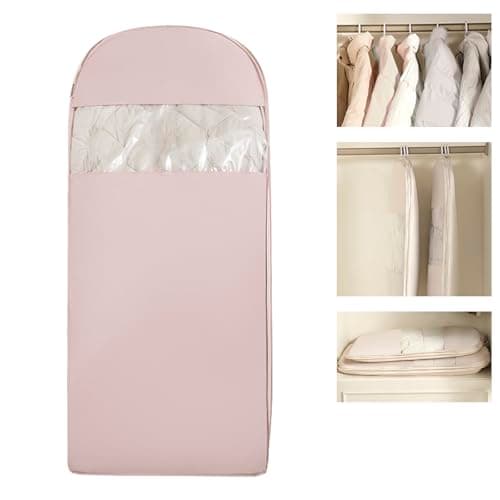 Space Saving Hanging Garment Bag with Self Compression Zipper。