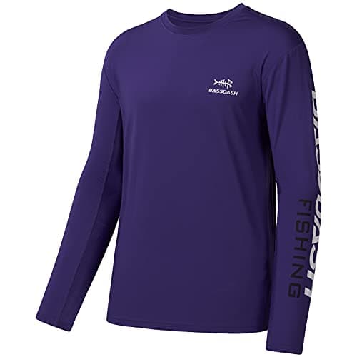 Bassdash Fishing T Shirts for Men UV Sun Protection UPF 50+ Long Sleeve Tee T-Shirt