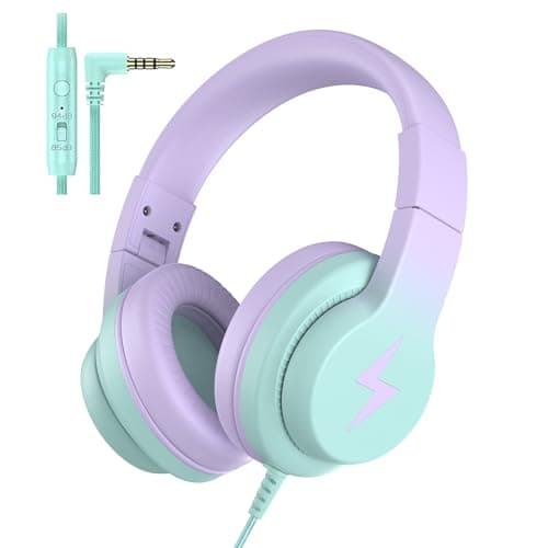 Candy Bila Wired Kids Headphones for School, Over-Ear for Boys Girls
