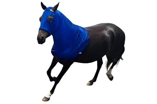 Horse Slinky Hood with Zipper, Stretch Spandex Horse Sleezy for Mane Protection, Breathable Hood Cover for Show Prep, Braids Saver, Sleek Grooming Under Blanket Use, Protectores para Caballos