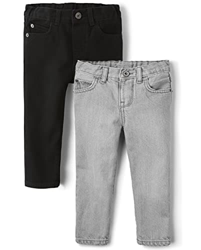 The Children's PlaceBaby Boysand Toddler Multipack Basic Skinny JeansBlack Wash/Dove Gray Wash 2-Pack4T