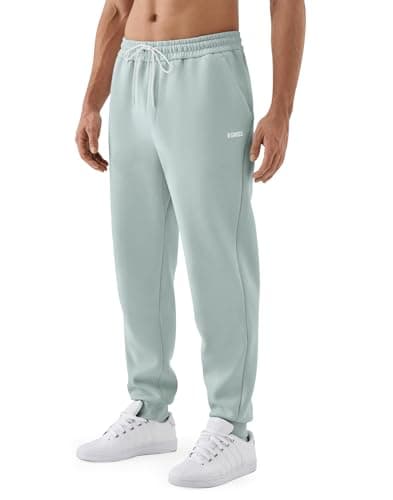 K-Swiss Mens Jogger with Pockets - Relaxed Fit Tapered Pants Sweatpants with Drawstring for Casual Lounge, Grey/Grey, XS