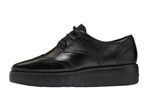 Cole Haan Women's Grand City Platform Oxfords, Black/Black, 5-B US