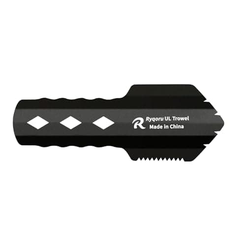 Ryqoru Ultralight Backpacking Trowel, 0.92 oz Aluminum Camping Shovel Poop Shovel, 7.67 inch Long Handle Cat Hole Digging Tool for Hiking, Backpacking & Leave-No-Trace Camping