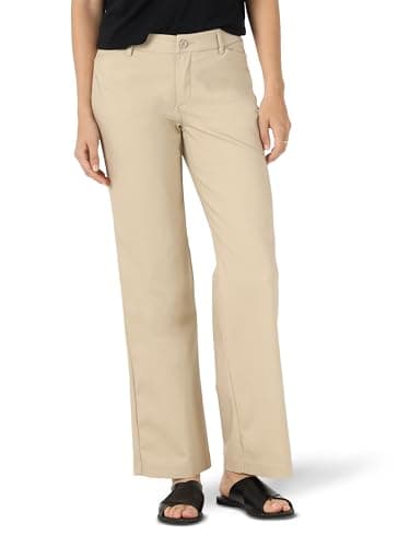 Lee Women's Ultra Lux Comfort with Flex Motion Trouser Pant Bungalow Khaki 6 Medium