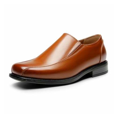 Bruno Marc Men's Slip on Dress Loafers Shoes,Size 8,Brown,STATE-01