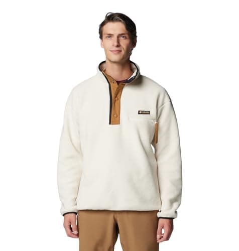 Columbia Men's Helvetia II Half Snap Fleece, Chalk, Medium