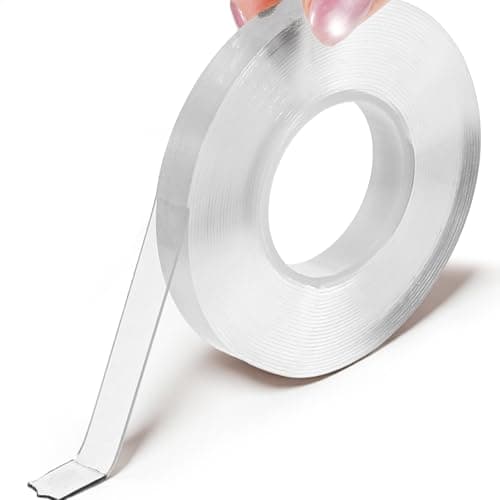 Eldraqth 2 Rolls Extra Strong Nano Tape, 32.8ft Clear Nano Double-Sided Tape Heavy Duty Double Sided Adhesive Tapes Clear Double Sided Mounting Tapes for Walls, Posters, Rug, Picture Hanging