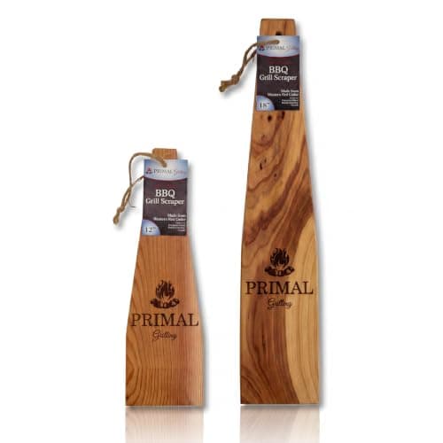 Cedar Grill Scraper Gift Set – 12" & 18" | Gift for Men & Dad | Bristle-Free BBQ Grill Cleaner Dual Pack | Safe for Gas, Charcoal & Flat-Top Grills | Wire Brush Alternative