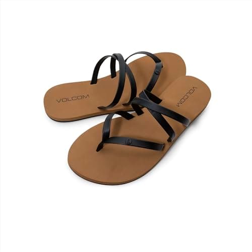 Volcom Women’s Easy Breezy Sandals – Lightweight Slip-On Sandals for Everyday Summer Wear, Black, 10