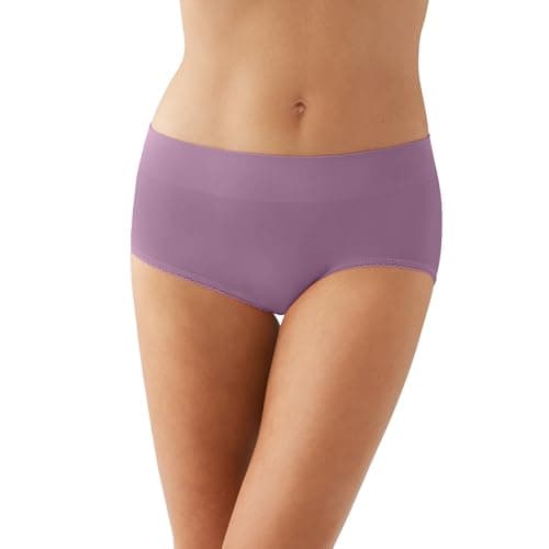 Wacoal Women's Feeling Flexible Seamless Full Coverage Brief Panty, 875332, Valerian II, Small