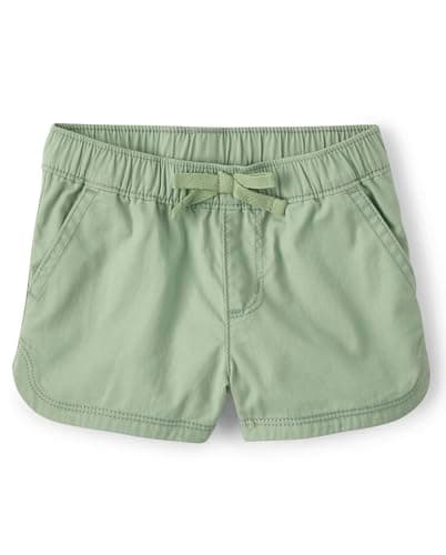 The Children's Place,And Toddler Girls Fashion Pull on Shorts,Baby-Girls,Soft Fern,9-12 Months