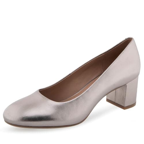 Aerosoles EBEL Mid Heeled Pump, Champagne Leather, 7W
