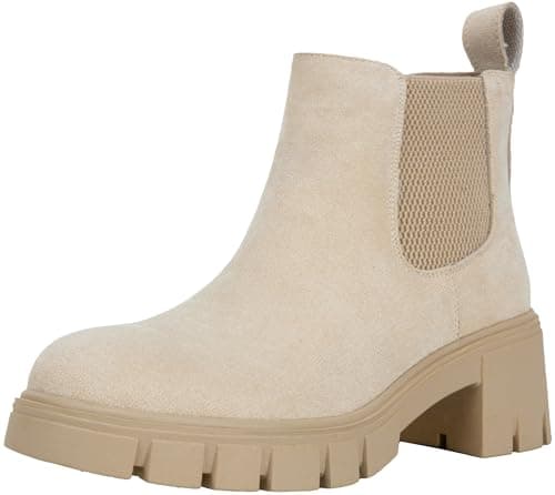 Vepose Women's Nude Chunky Platform Chelsea Ankle Boots, Size 9, 936