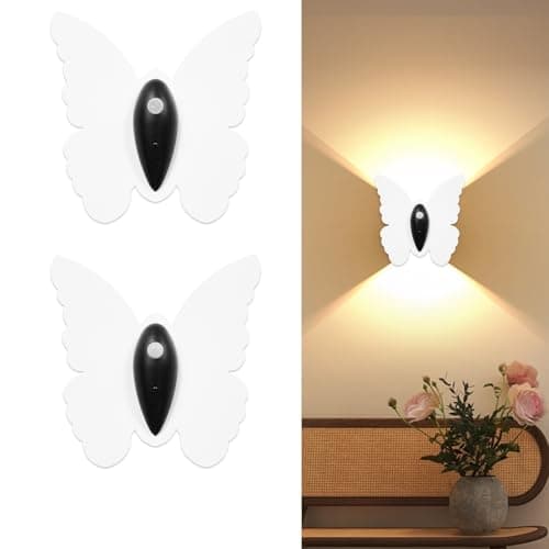 Eneru Motion Sensor Wall Sconce Set of 2, Rechargeable Wall Lights, Indoor