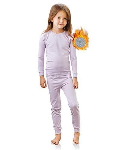 TINFL by Vaenait Girls Thermal Underwear Soft Long John Set Heatwarm Lavender L