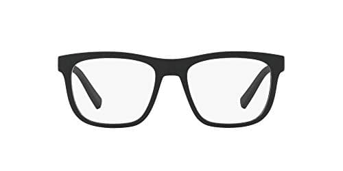Armani Exchange A|X Mens AX3050 Square Prescription Eyewear Frames, Matte Black/Demo Lens, 53 mm