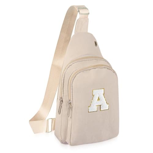 Yusharrie Small Sling Bag Initial Crossbody Bag Fanny Pack Chest Bags for Women Personalized Birthday Gifts