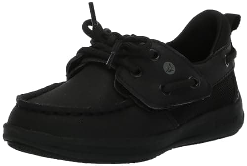 Sperry Fairwater Plushwave Jr Boat Shoe, Black, 6.5 Unisex Little Kid
