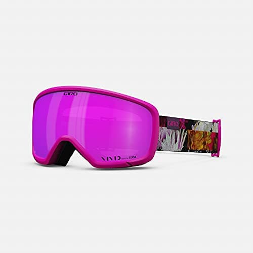 Giro Women's and Youth Millie Ski and Snowboard Goggles - Flower Data Mosh Strap with Vivid Pink Lens