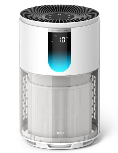 DREO Air Purifier for Home, Up to 1176 ft², HEPA Sleep Mode, Air Purifiers for Large Room & Bedroom, Pets, Smoke, Dust, Pollen & Odors, PM2.5 Monitor, Auto & Turbo Mode, 4 Speeds, DR-HAP009 (Dreo 539)