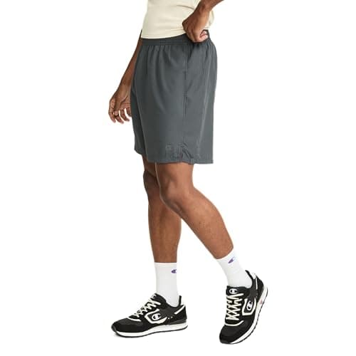 Champion Mens Sport Shorts, Athletic For Men, Lightweight Gym 7", Stealth, Large US