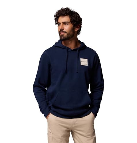 Columbia Mens Trek Long Sleeve Hoodie, Collegiate Navy/Boxy Brand, Small