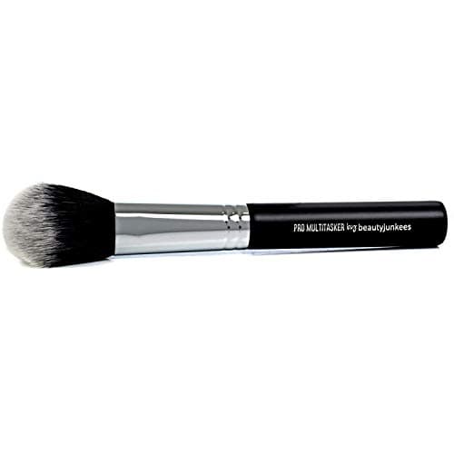 Powder Blush Bronzer Makeup Brush – Large Fluffy Domed Multitasker Make Up Brushes, Cheek Blusher, Contour, Blending, Setting Loose, Compact, Translucent, Minerals, Soft Synthetic Vegan Cruelty Free