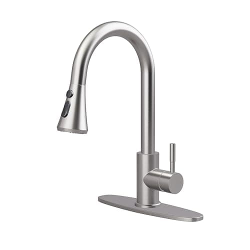 VXV Kitchen Faucets Pull Down Sprayer, Stainless Steel Brushed Nickel