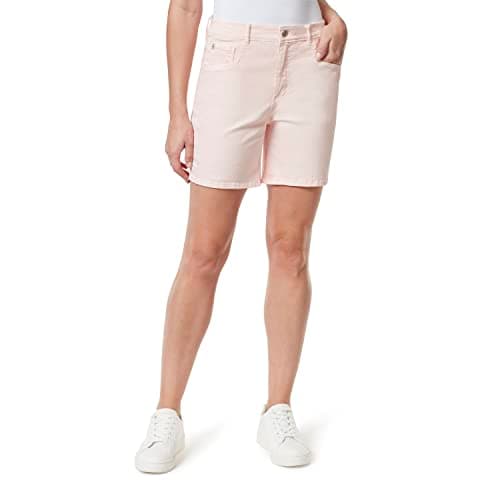 Bandolino Womens Mandie High Rise 6" Go-to Shorts, Mary's Rose, 8 US
