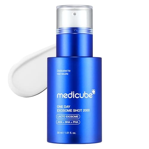 medicube Exosome Shot Zero 2,000 PPM Spicule Facial Serum | Liquid Skin Booster Serum | Exosome, AHA+BHA+PHA | Pore Care, Dead Skin Cells, Skin Texture | Korean Skincare, 1.01 fl.oz