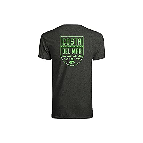 Costa Del Mar Species Shield Short Sleeve T Shirt, Dark Heather, Large