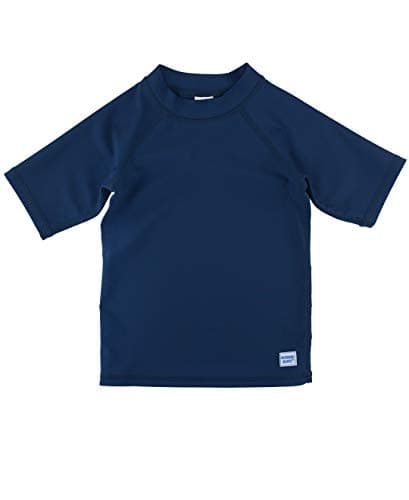 RUGGEDBUTTS Baby and Toddler Boys Rash Guard - Short Sleeve Rash Guard Navy