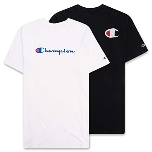 Champion Big and Tall T Shirts for Men – 2 Pack Graphic Mens Big and Tall Tees White Black