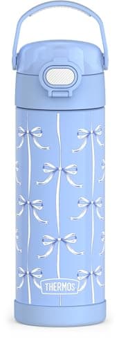 THERMOS FUNTAINER Water Bottle with Spout, 16oz, Blue Bows