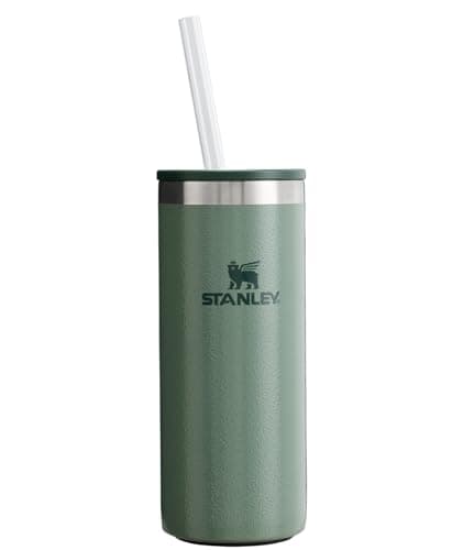 STANLEY Everyday Can Cooler Cup 10 oz Slim | Beer, Seltzers, Soda, and Energy Drinks | Doubles as Tumbler | Insulated Stainless Steel Drink Holder | BPA-Free | Hammertone Green