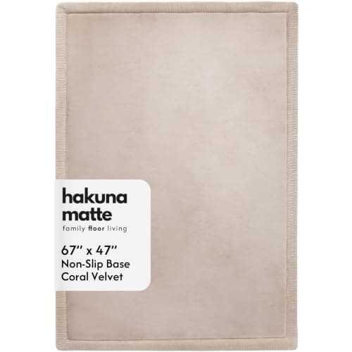Hakuna Matte CloudSoft Baby Play Mat for Floor 47" x 67" Beige