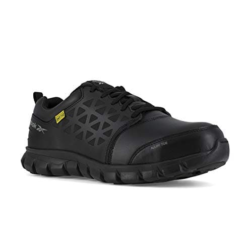 Reebok Work RB4049 Mens Sublite Cushion Work Safety Athletic Work Alloy Toe Shoe Black, 7 Medium