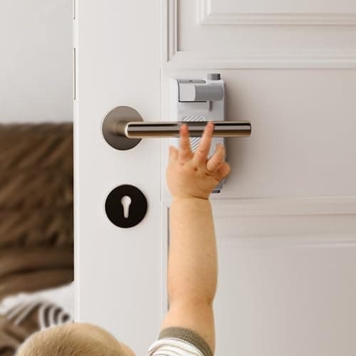 YEYA Child Safety Door Handle Lock,2 Pack Grey